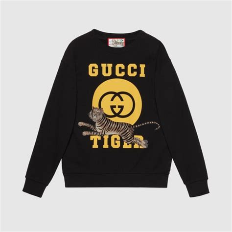 gucci tiger cotton sweatshirt|2022 gucci tiger.